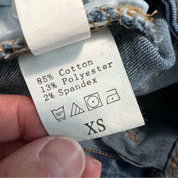 Shein High Waisted Distressed Stretchy Skinny Jeans Size XS Denim - Picture 13 of 13